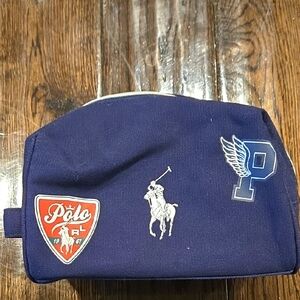 Polo by Ralph Lauren Blue Toiletry Bag with Logo